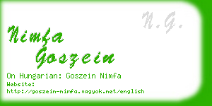 nimfa goszein business card